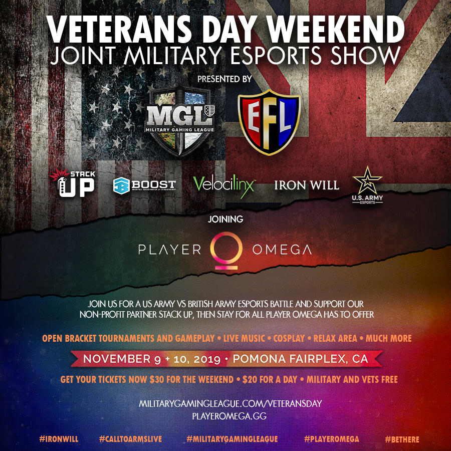 Joint Military Esports Veterans Day Weekend Event - Military Gaming League